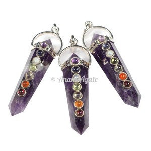 <span class=keywords><strong>Bullet</strong></span> Shape 7 Chakra ngoại quan Mặt dây chuyền tại giá bán buôn trực tuyến - Product Image 5