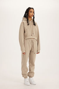 Sudadera con Capucha de Forro Polar para Mujer, Talla Grande, Corte Regular, Informal, de Invierno, con Logotipo Frontal Personalizado OEM, Anti-Pilling - Product Image 3