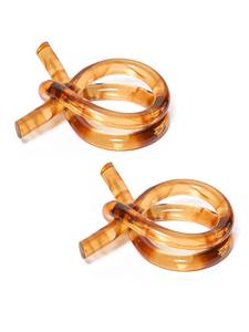 Anneaux de serviette en résine contemporains pour la décoration de table à la maison et pour les fêtes, porte-serviettes élégants - Product Image 5