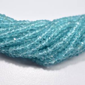 ลูกปัดอะปาไทต์ทรงเหลี่ยมเพชรพลอยลูกปัดอะปาไทต์ธรรมชาติสำหรับสร้อยคอทำเครื่องประดับขนาด3มม. ลูกปัดอะพาไทต์ท้องฟ้าขนาด13นิ้ว - Product Image 3