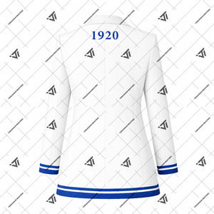 Chaqueta Universitaria Elegante Bordada Personalizada de la Hermandad Zeta Phi Beta, Abrigo, Artículos Griegos - Product Image 3