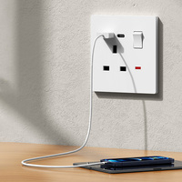 Interrupteur mural mat TEP L8, prise de courant universelle 10A 20A, prises de courant 1 2 3 4 gang, interrupteur lumineux blanc en PC, OEM/ODM