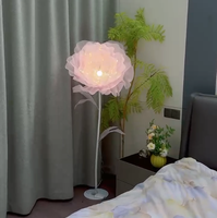 Decoración de Boda, Flor Artificial de Seda Acrílica LED, Rosa Amapola Gigante de Cabeza Grande, IP65, Alta Calidad