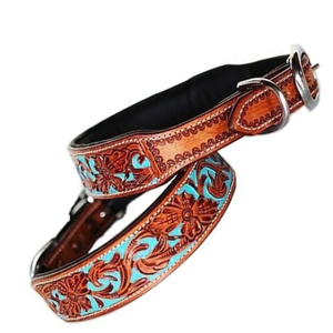 Premium Flower Leather <b>Dog</b> <b>Collar</b> | Studded Luxury Design | Durable Breathable Eco-Friendly | Adjustable for Small & Large <b>Dogs</b> - Product Image 2