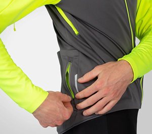 Maillot de cyclisme pour homme SPRINT SPORTS, manches longues, couleurs contrastées, 100% polyester, coupe ajustée pour adulte, coupe-vent, séchage rapide, respectueux de l'environnement - Product Image 5
