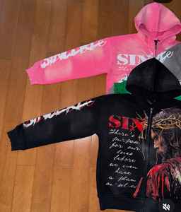 Vente en gros sweat à capuche homme surdimensionné personnalisé délavé à l'acide vêtements de rue délavés au soleil broderie 3D 100% coton sérigraphie DTF - Product Image 6