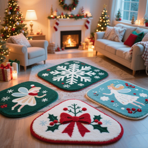 ผ้าคลุมฐานต้นคริสต์มาส ผ้ากำมะหยี่เนื้อนุ่ม รูปทรงกลม สำหรับตกแต่งเทศกาลคริสต์มาส ใช้คลุมฐานต้นคริสต์มาส ตกแต่งบ้าน งานปาร์ตี้ - Product Image 1