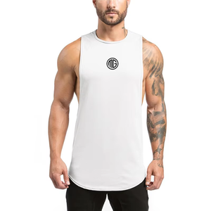 Camiseta sin mangas de algodón para hombre, camiseta de gimnasio informal para culturismo, ropa deportiva, camiseta muscular, camiseta sin mangas con serigrafía personalizada - Product Image 4
