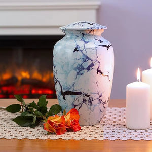 Urna de cremación pintada con pájaro altísimo de estilo americano, suministros al por mayor para contenedor de cenizas funerarias humanas - Product Image 1