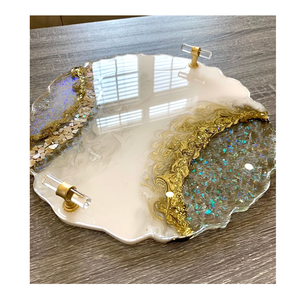 Plateau à café Plateau de service en résine époxy pour hôtels et restaurants Plateau en résine pour design personnalisé pcs - Product Image 4