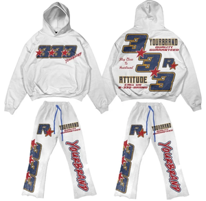 Custom Acid Wash <b>Oversize</b> Tracksuit - 100% Cotton French Terry Hoodie and <b>Jogger</b> Set for Unisex Streetwear - Product Image 1