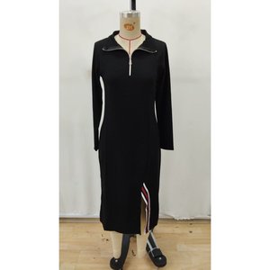 Robe mi-longue en viscose à col roulé et fermeture éclair sur le devant pour femme de Jane's, élégante pour tous les jours, tailles S-XL - Product Image 3