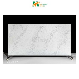 Đá Cẩm Thạch Trắng nhìn calacatta đá thạch anh Countertop slab tráng men đá nhân tạo Quartz slab cho công ty tiếp khách - Product Image 3