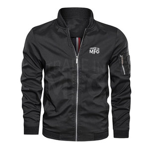 Chaqueta de bombardero de estilo callejero personalizada para hombre, ropa informal de invierno para jóvenes con cuello levantado, recién llegado, suministro directo al por mayor - Product Image 1
