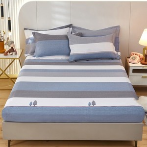 Custom Cotton Fitted Bed <b>Sheet</b> <b>King</b> Queen <b>Size</b> 300tc Deep Pocket Soft Breathable Hotel Home Bedding Plain Dyed OEM Wholesale - Product Image 1