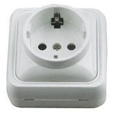 Presa Schuko con superficie bianca (BBlite 040355) - Product Image 1