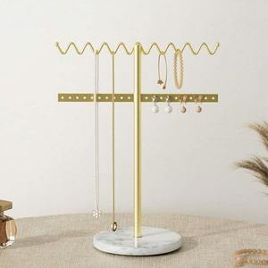 El mejor soporte de joyería de mármol, triángulo elegante, diseño minimalista, organizador de joyas, exhibición de mármol elegante, estante de joyería moderno de lujo - Product Image 5