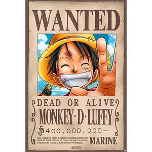 Poster mural One Piece : Wanted Monkey D. Luffy - Product Image 4