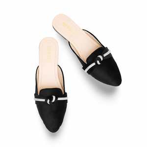 Espalda Abierta Negro CL1832 Flats - Product Image 1