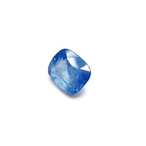Saphir bleu naturel non chauffé de 9,66 carats, taille coussin, pierre précieuse brute radiante, matériau opaque de type aigue-marine et opale - Product Image 3