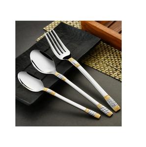 Vente en gros de couverts en acier inoxydable couverts en or populaires pour restaurants comprenant couteau cuillère fourchette pour cadeaux - Product Image 5