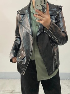 เสื้อแจ็คเก็ตหนังแกะแท้ทรงเข้ารูปสำหรับผู้หญิง ออกแบบพิเศษ คุณภาพสูง สำหรับฤดูหนาว วัสดุผ้าแคนวาสระบายอากาศได้ดี สไตล์ไฮสตรีท - Product Image 4