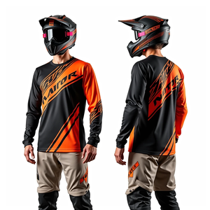 เสื้อแข่งรถแบบสั่งตัดสำหรับผู้ชาย ผ้าระบายอากาศ กันลม พิมพ์ลายแบบซับลิเมชั่น แขนยาว สำหรับขี่มอเตอร์ไซค์และแข่งรถ - Product Image 6