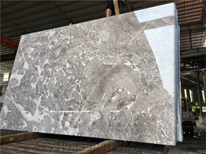 แผ่นหินอ่อนสีเทาขัดเงาธรรมชาติ 100% ขนาดสั่งทำได้ คุณภาพสูง หินอ่อนเกรดพรีเมียม แผ่นหินอ่อนสีเทาสำหรับปูพื้นและบุผนัง - Product Image 2