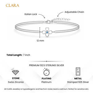 Pulsera de Oro de 14k y Plata 925 con Baño de Rodio, Diseño de Pulsera Tenis con Diamantes y Perlas en Forma de Flor para Cada Momento - Product Image 5