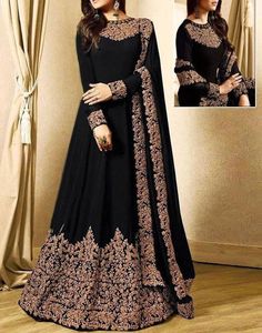 2022ชุดเดรสแม็กซี่3ชิ้นผ้าชีฟองอินเดีย/ปากีสถานชุดปาร์ตี้ล่าสุดชุดปาร์ตี้ - Product Image 3