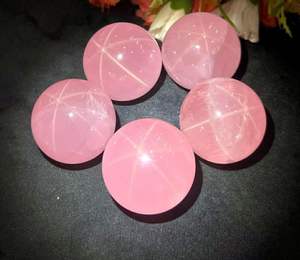 Esferas de Cuarzo Rosa Natural en Forma de Estrella, Cristales Pulidos, Piedras Curativas Religiosas Ecológicas, Artesanías Decorativas de Piedra - Product Image 1