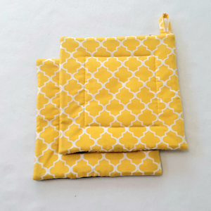 Gants de micro-ondes résistants à la chaleur, 100% coton biologique épais cuisine cuisson BBQ cuisson colorée sécurité GOTS porte-pots - Product Image 4