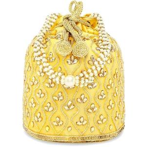 กระเป๋าปัตตาเลี่ยนงานฝีมือแบบดั้งเดิมสำหรับงานเทศกาล งานแต่งงาน  ตกแต่งด้วยงานปักหิน  งานกระจก  สามารถปรับแต่งโลโก้ได้ - Product Image 1