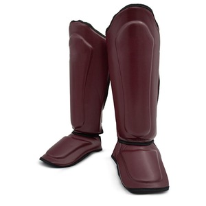 Espinilleras de Boxeo de Cuero PU con Doble Acolchado y Protección para el Empeine, Ajustables con Cierre de Gancho y Bucle para Entrenamiento de MMA y Kickboxing - Product Image 1