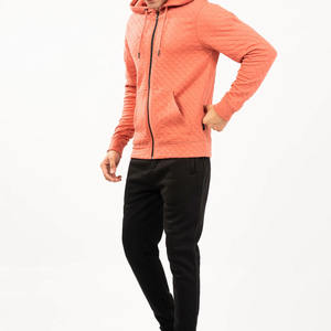 Amazing Design Premium Style 100% Cotton Made Diamond Quilted Zip-Up Custom Logo Streetwear Casual Men Hoodies & Sweatshirts - Product Image 2