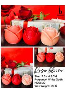 Elegant Rose Bloom Scented Decorative Candle Valentine Day Home Decor & Party Candle Bulk <b>Supply</b> for Best Price - Product Image 2