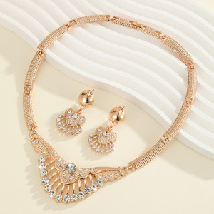 Set di Gioielli Placcati Oro Yi Sugar, Nuova Collezione, Vendita Calda, Collana Economica per Feste, Matrimoni, Fidanzamenti, Gioielli Turchi con Strass - Product Image 4