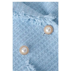 Blazer de bureau de travail personnalisé veste simple boutonnage femmes couleur unie à manches longues Blazer respirant coton ouvert devant tricot costume - Product Image 4