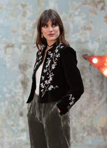 2023 dernière moyen-orient décent broderie veste soie fête porter avec or cristal perles verre pierre travail élégant embellissement - Product Image 2