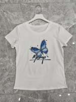 LYG OEM ODM 2026 Nouveaux modèles Nouveaux motifs imprimés T-shirts pour femmes avec strass T-shirts d'été pour femmes Ropa De Mujer