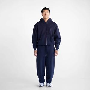 Sudadera con capucha de algodón 100% personalizada hecha profesionalmente para hombres, ropa de calle pesada de alta calidad, venta al por mayor, patrón sólido - Product Image 6