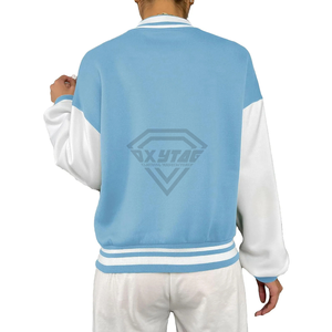 Chaqueta Universitaria Personalizada para Mujer, Chaqueta de Béisbol Moderna, Abrigo de Invierno, OEM, Transpirable y Cómoda - Product Image 6