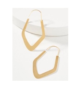 Pendientes de metal ultramodernos con diseños geométricos abstractos y un acabado pulido elegante para una apariencia moderna audaz - Product Image 3