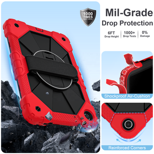 Funda de Silicona a Prueba de Golpes para PC con Correa de Mano Giratoria de 360 Grados y Correa para el Hombro para <span class=keywords><strong>Samsung</strong></span> <span class=keywords><strong>Galaxy</strong></span> <span class=keywords><strong>Tab</strong></span> A9 A11 A9+ A11+ <span class=keywords><strong>A8</strong></span> A7 S9 S11 - Product Image 3