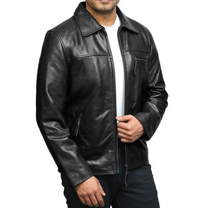 Al Aire Libre viste personalizado moda fábrica hombres 2023 cuero mejor diseño alta calidad chaqueta de cuero de invierno - Product Image 4