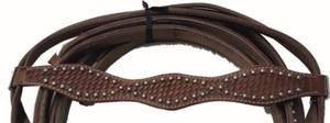 Cabestro Occidental Inteligente de Alta Calidad y Durabilidad, Riendas de Cuero DD, Tallado a Mano, Decoración de Latón, Uso Ecuestre - Product Image 4