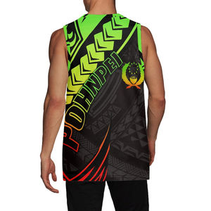 Conception tribale polynésienne personnalisée lâche respirant exercice course Fitness basket-ball vêtements - Product Image 5