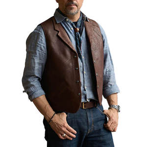 Chaqueta de Primavera Transpirable sin Cuello para Hombre, Nueva Llegada, Talla Personalizada, 100% Piel de Vaca Genuina, Diferentes Colores Disponibles - Product Image 2