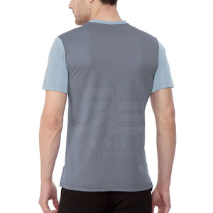 Camisetas de algodón liso para hombre, venta al por mayor, camiseta con logotipo personalizado para hombre, Camiseta básica diaria transpirable OEM - Product Image 3