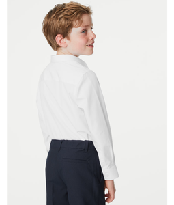 Chemises d'uniforme scolaire pour garçons en gros, faciles d'entretien, coupe ajustée, en sergé durable, chemises formelles pour enfants, fabricant OEM sur mesure, toute l'année - Product Image 3